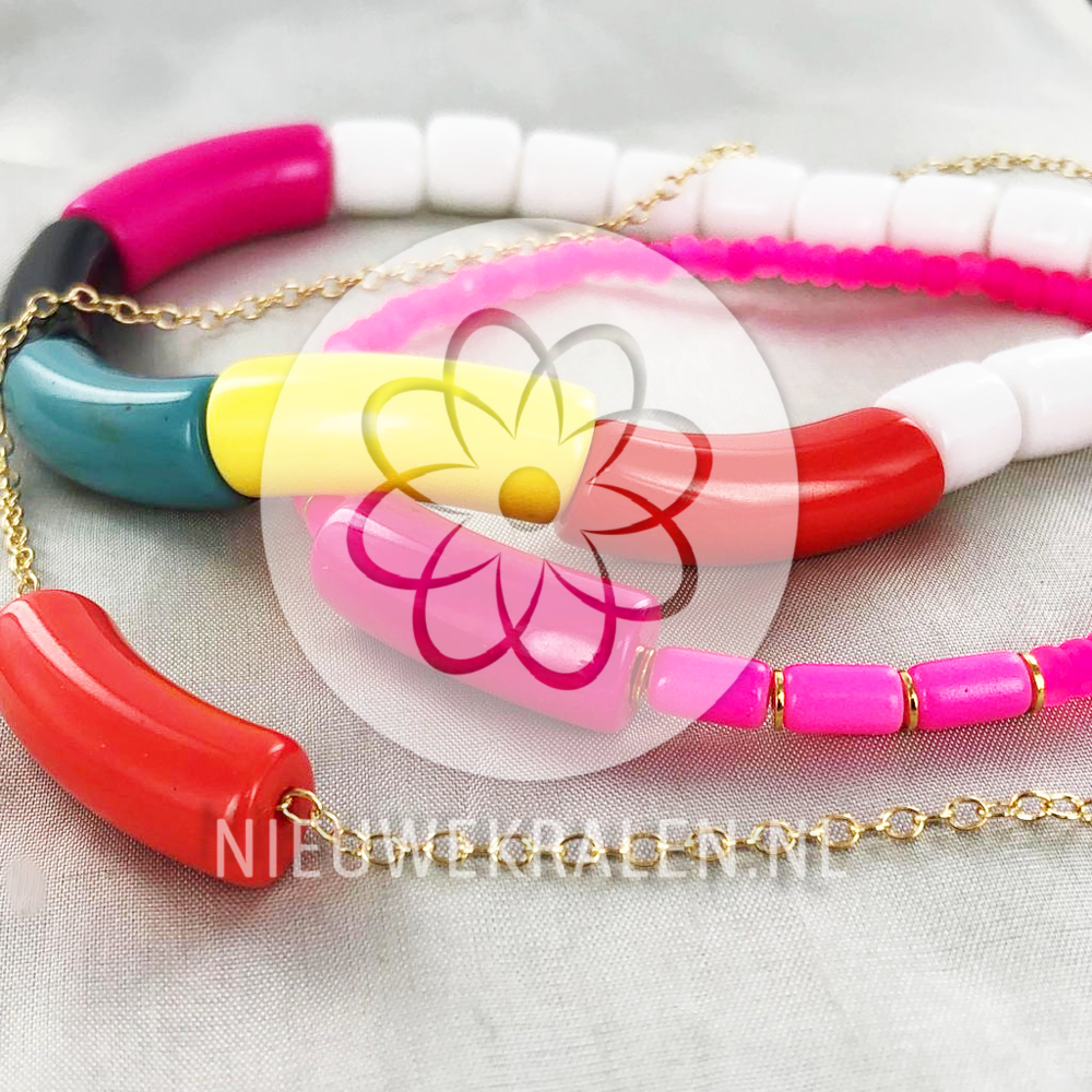 Curved tube kralen acryl inspiratie