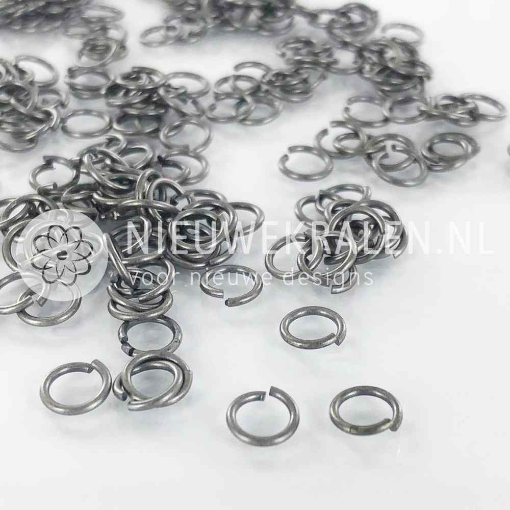 Aanbuigringen jumprings rond 5,5mm x 0,8mm per 5 stuks