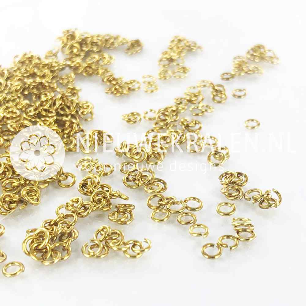 Aanbuigringen jumprings rond 3mm x 0,6mm per 5 stuks