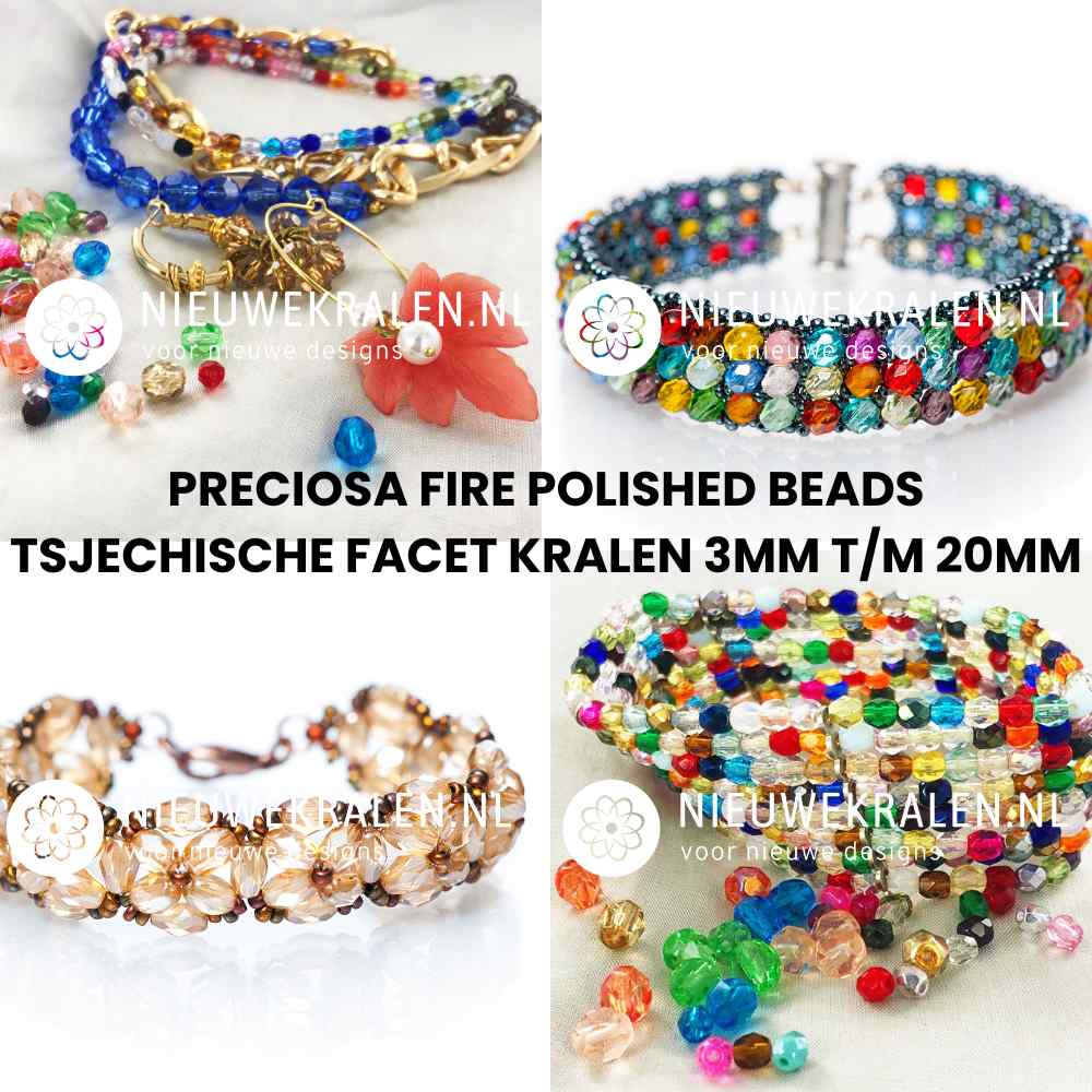 Fire Polished Facet kralen voor sieraden inspiratie. Tsjechische glaskralen.
