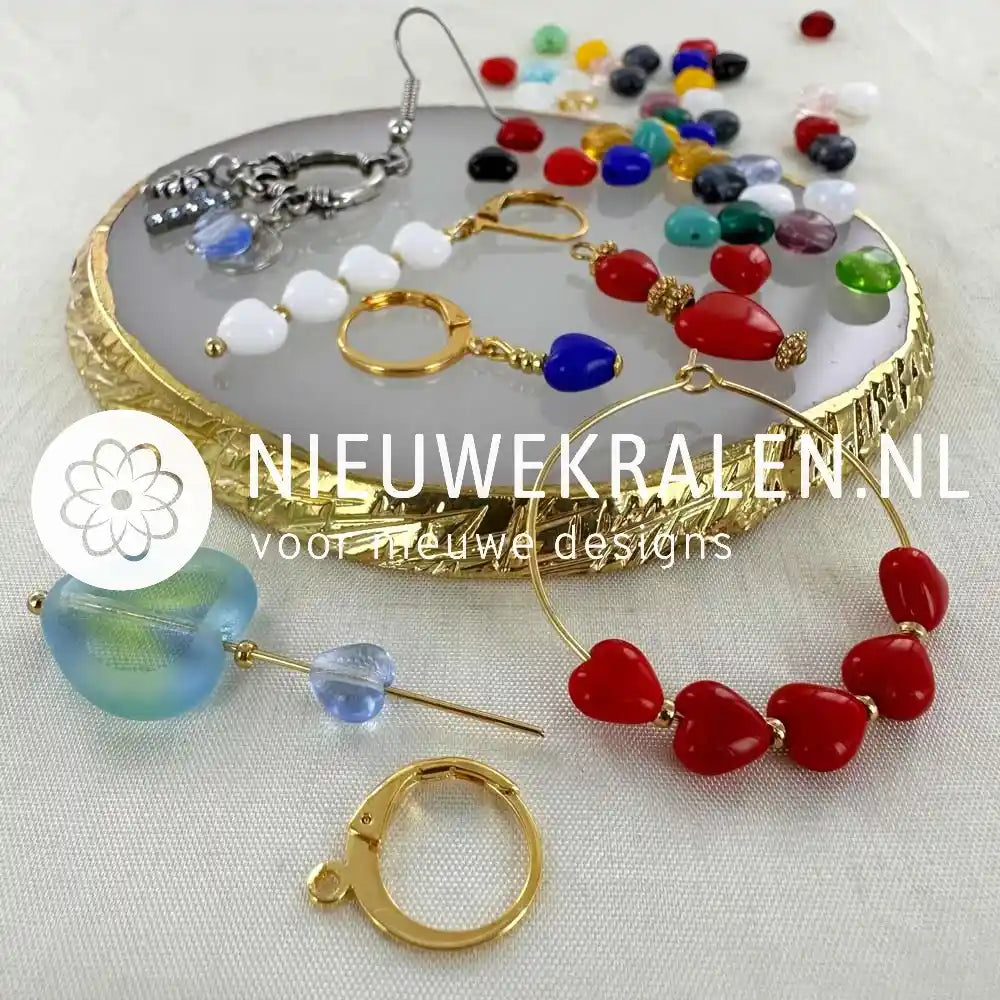 Hartjes kralen 6mm inspiratie oorbellen maken