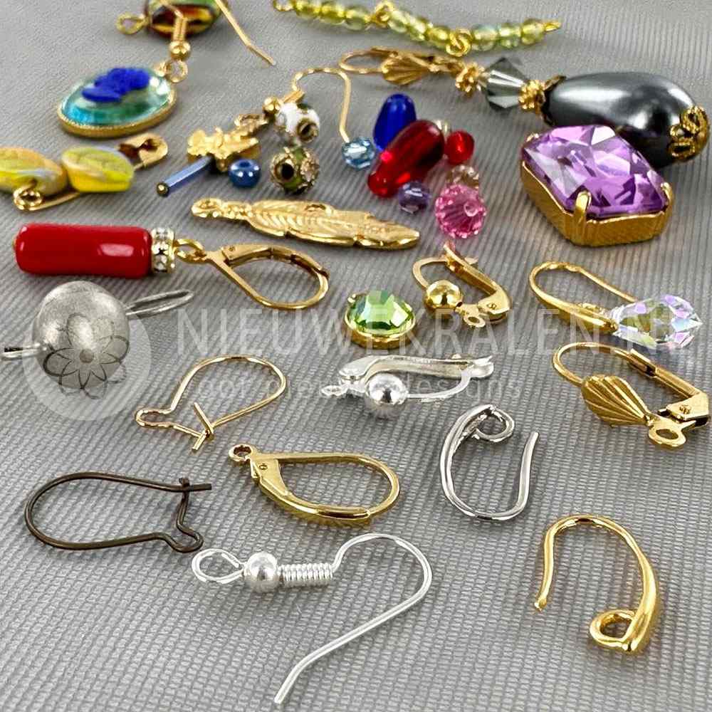 Oorbellen oorhaakjes 19mm verzilverd 2 stuks