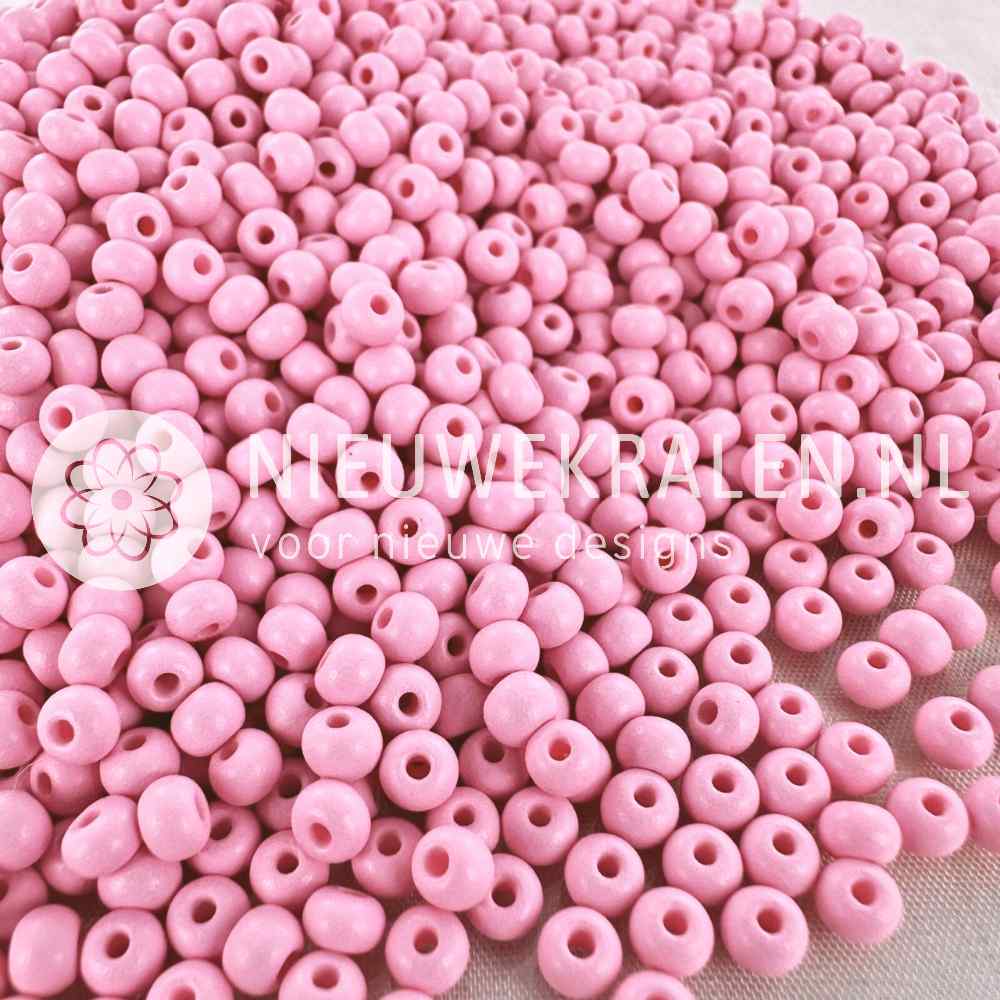 Preciosa rocailles 6/0 light pink matt – topkwaliteit glaskralen uit Tsjechië