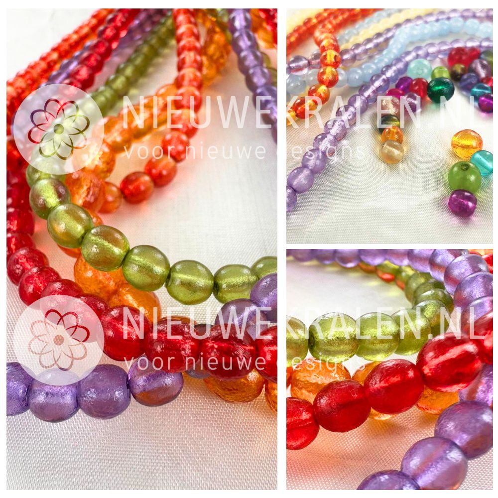Inspiratie voor sieraden met unieke glaskralen met matte en glanzende afwerking