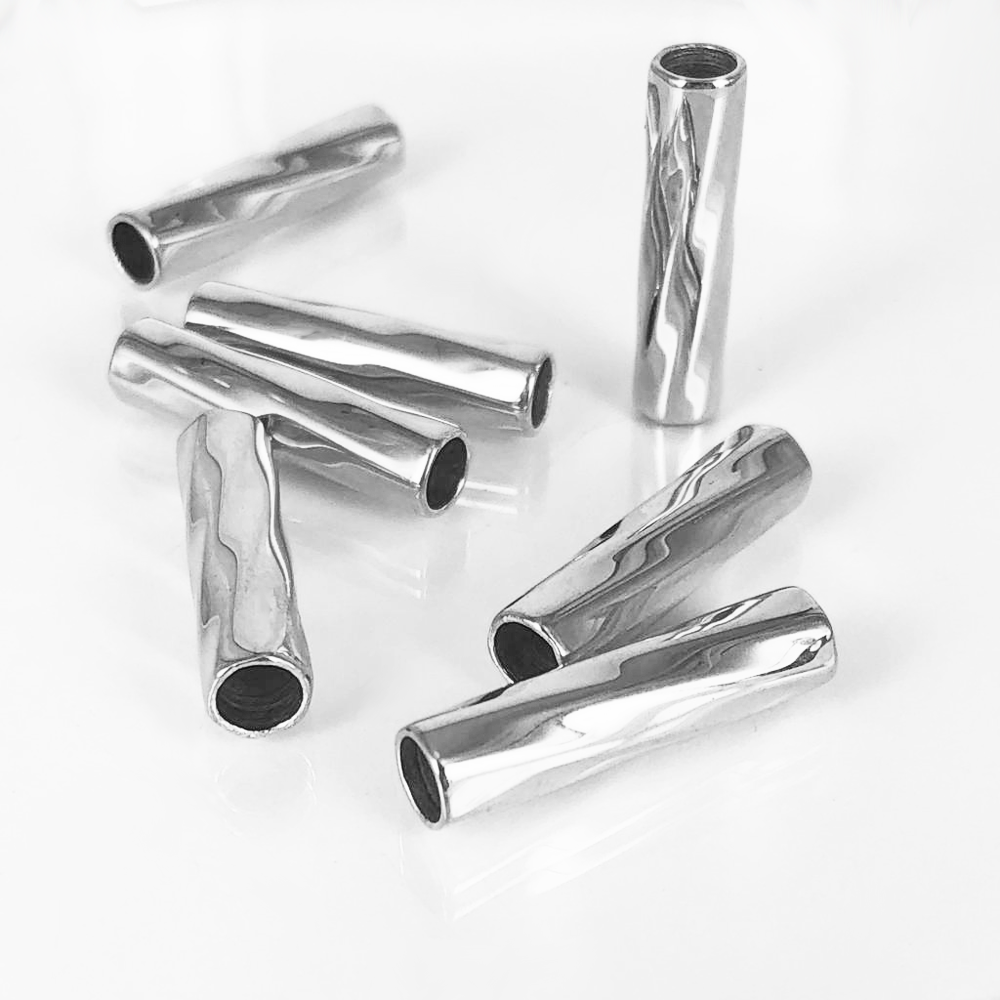 Perlin Roestvrijstalen spacer-kralen, metalen kralen, tussenkralen, sierkralen, knutselkralen, tussenstukken, 5 stuks, 8 mm buis/buis, groot gat 5 mm Perlin Roestvrijstalen spacer-kralen, metalen kralen, tussenkralen, sierkralen, knutselkralen, tussenstukken, 5 stuks, 8 mm buis/buis, groot gat 5 mm