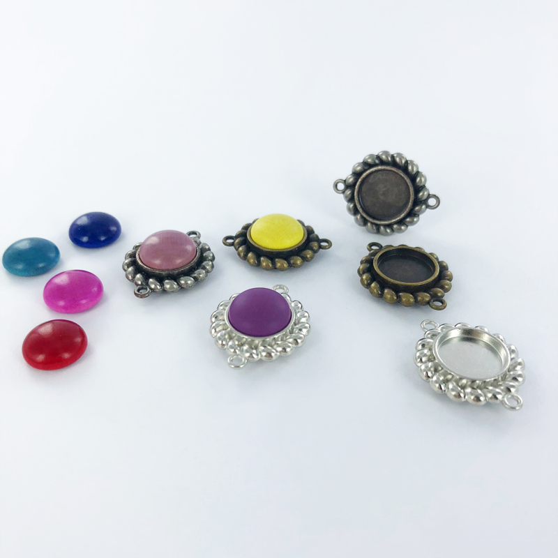 Bouton plaksteen hout bruin 10mm per 2 stuks