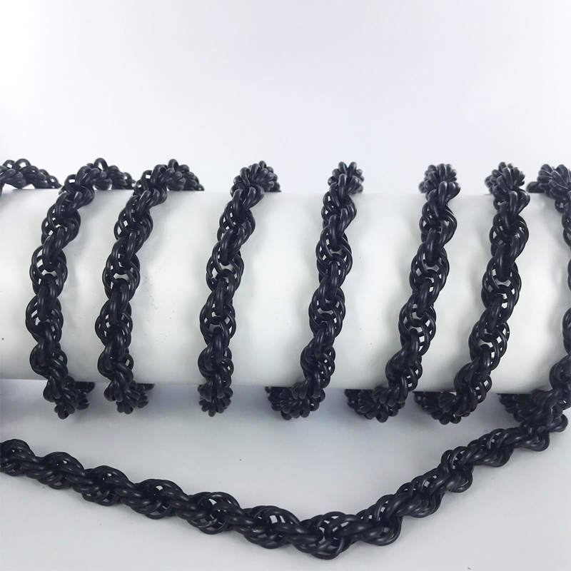 Dubbel ankerketting 8mm zwart