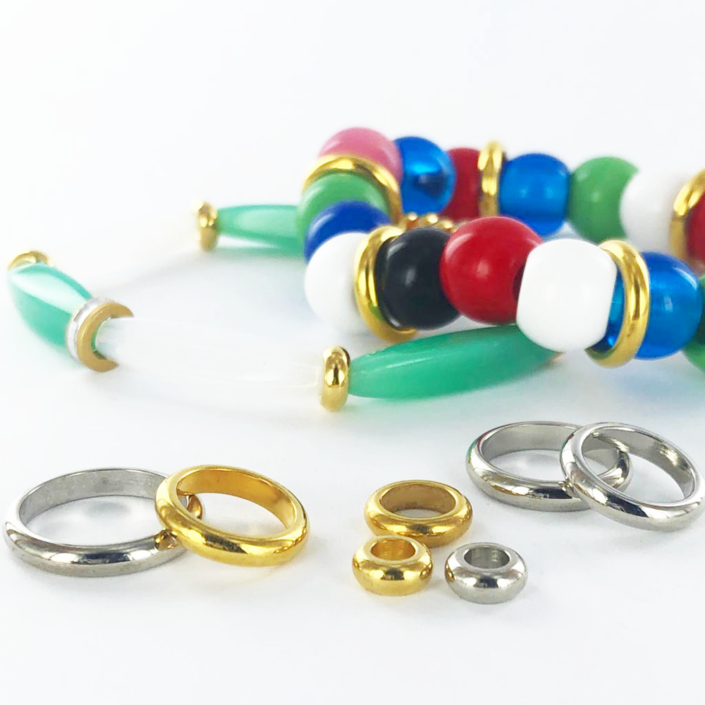 Gesloten ringen rond 7mm verguld per 1 stuk