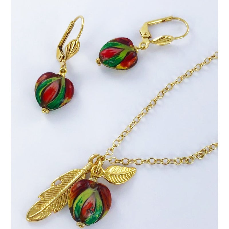 Oorbellen oorhaakjes ovaal 18mm antiek goud per 2 stuks