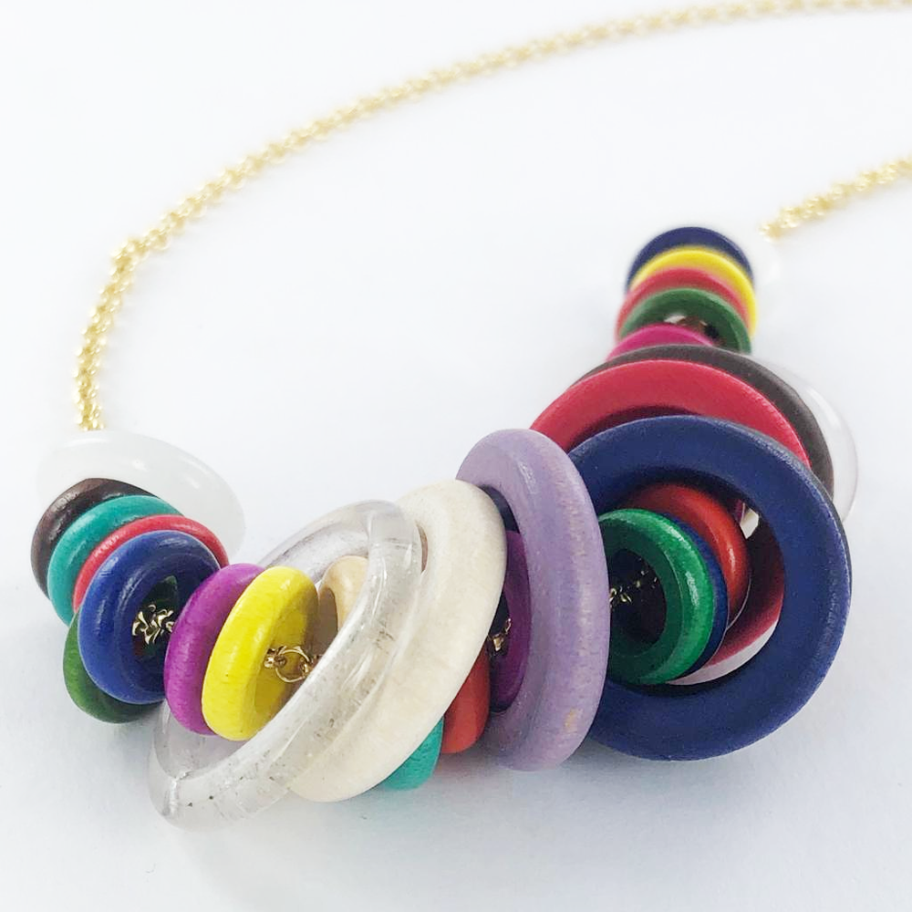 Houten ringen 10mm bruin per 5 stuks