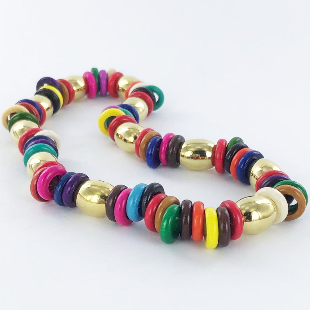 Houten ringen 10mm naturel per 5 stuks