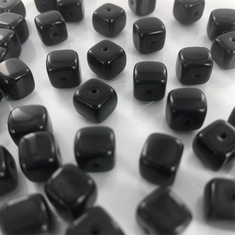 Kubus glaskralen 8mm per 10 stuks - NieuweKralen