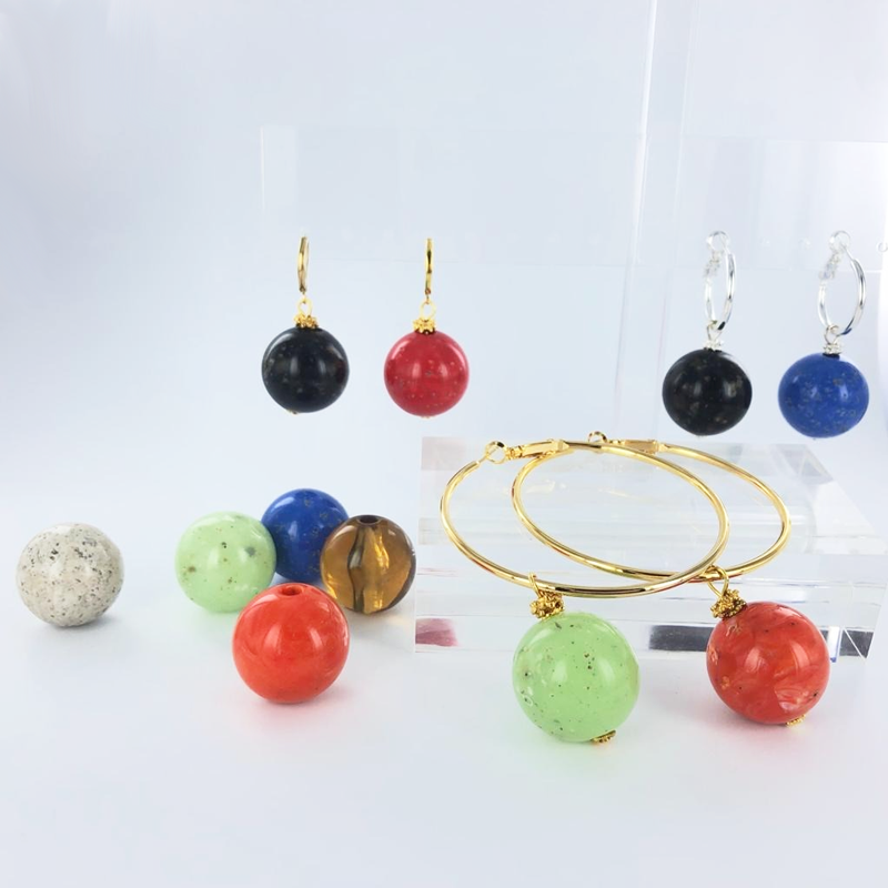 Kunststof kralen rond 21mm oranje 2 stuks