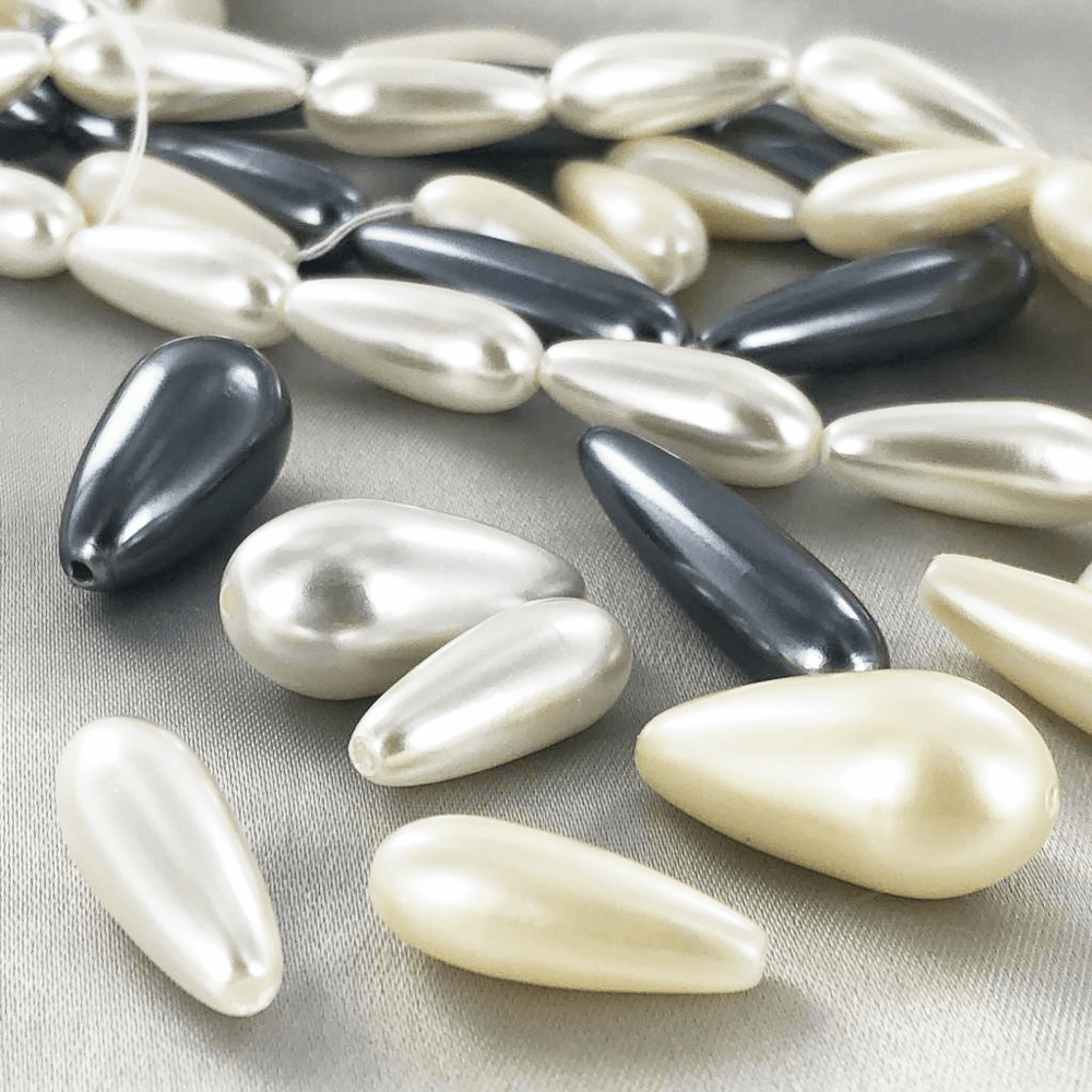 Parel druppel kunststof kralen mix inspiratie sieraden maken