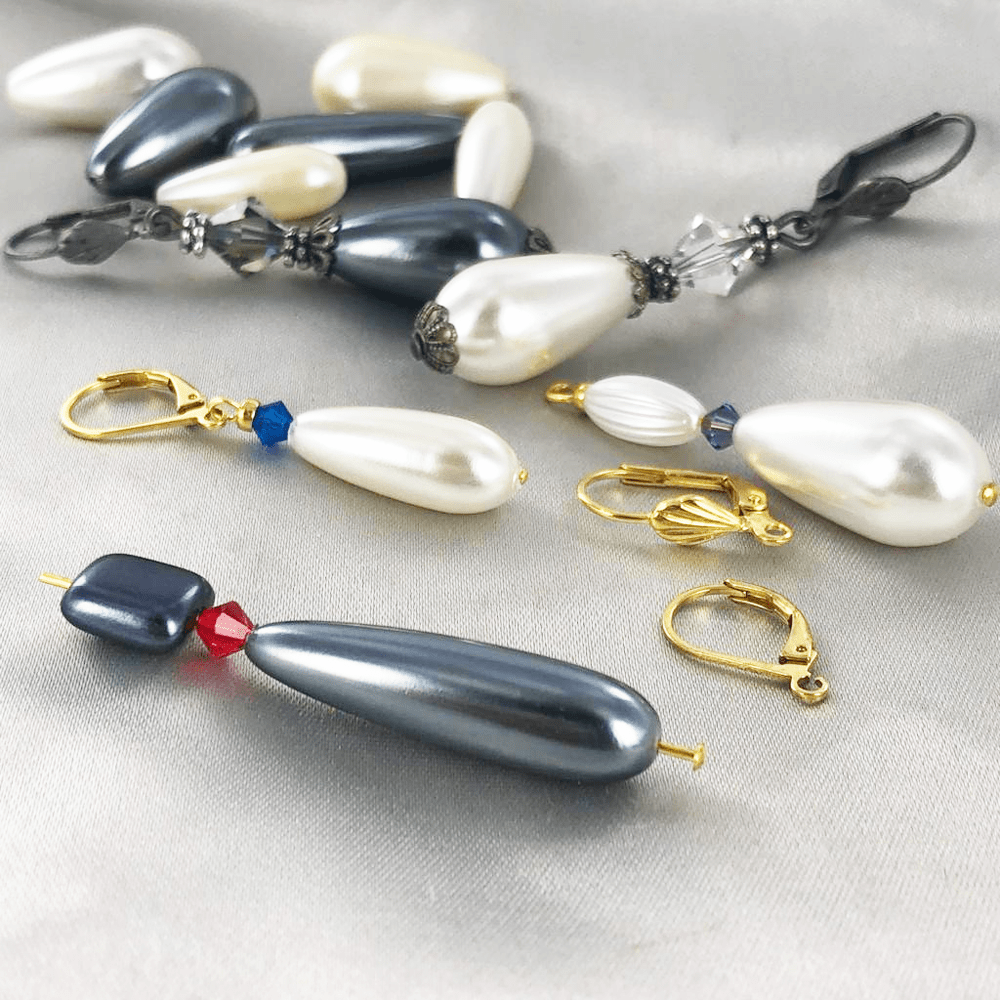 sieraden inspiratie oorbellen maken met druppel parels