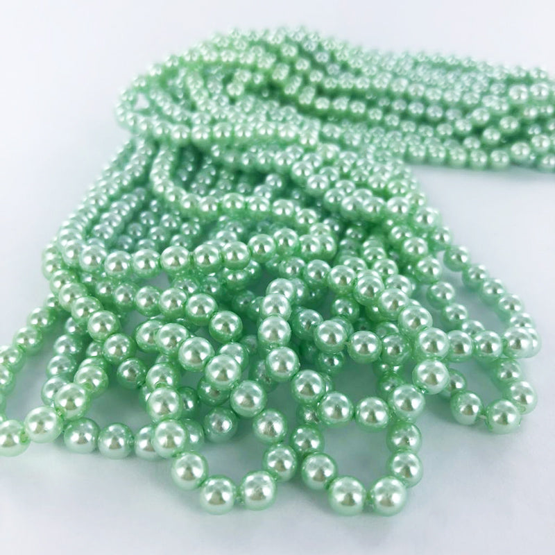 Parels kunststof parel kralen rond 5mm groen per 100 stuks