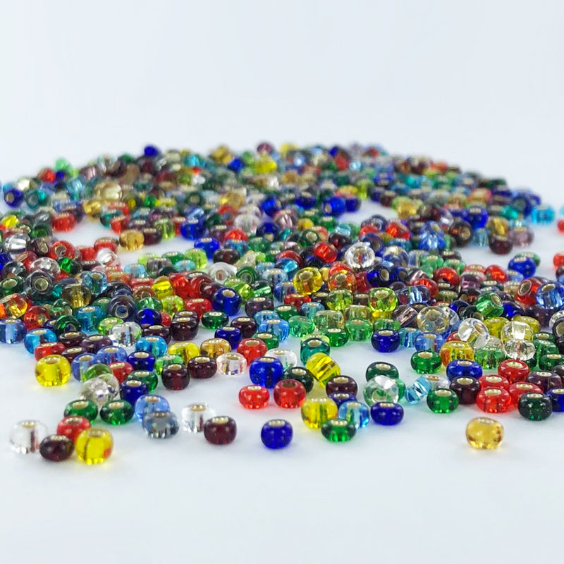 Rocailles mix 7/0 silverlined per 20 gram