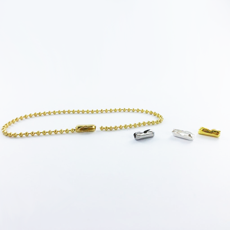 Sluiting Ballchain 2mm verguld per stuk