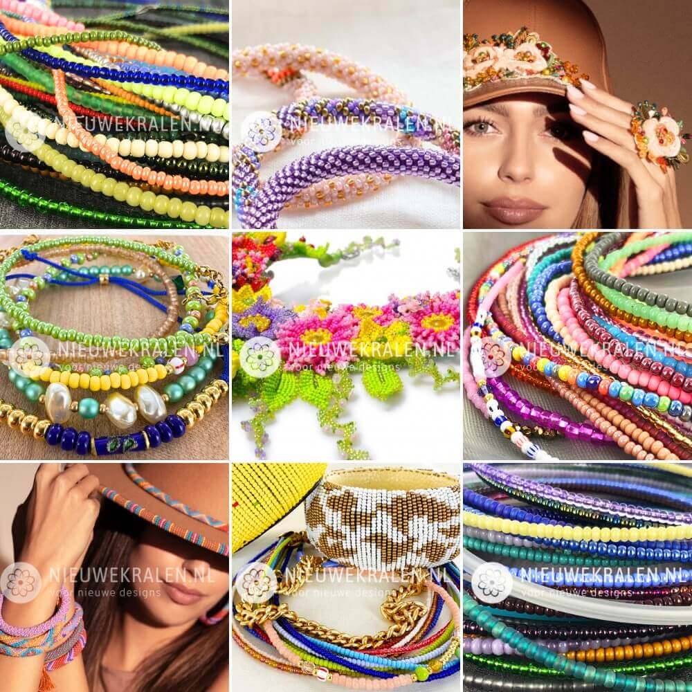 Rocailles kralen inspiratie. Sieraden, beadweaving & kleurcombinaties
