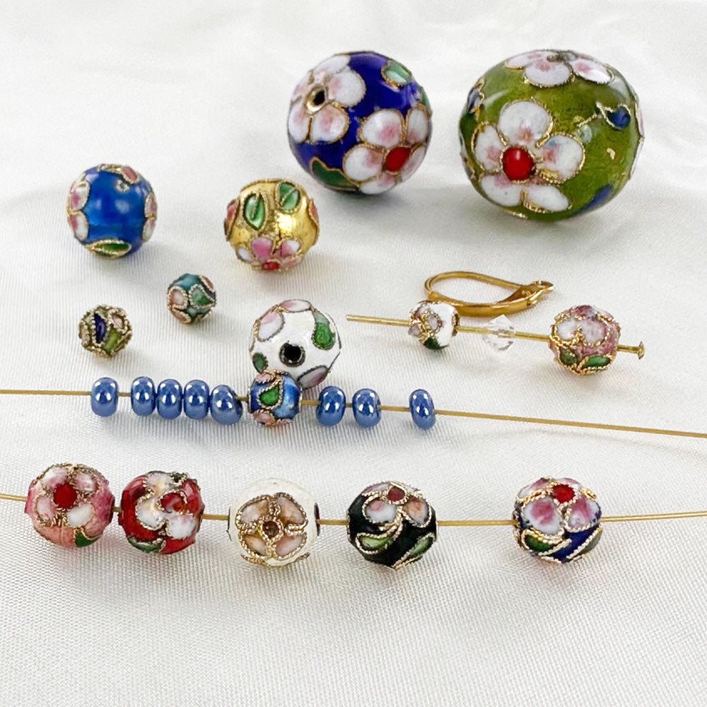 Cloisonné kralen in diverse vormen en kleuren voor het zelf maken van sieraden