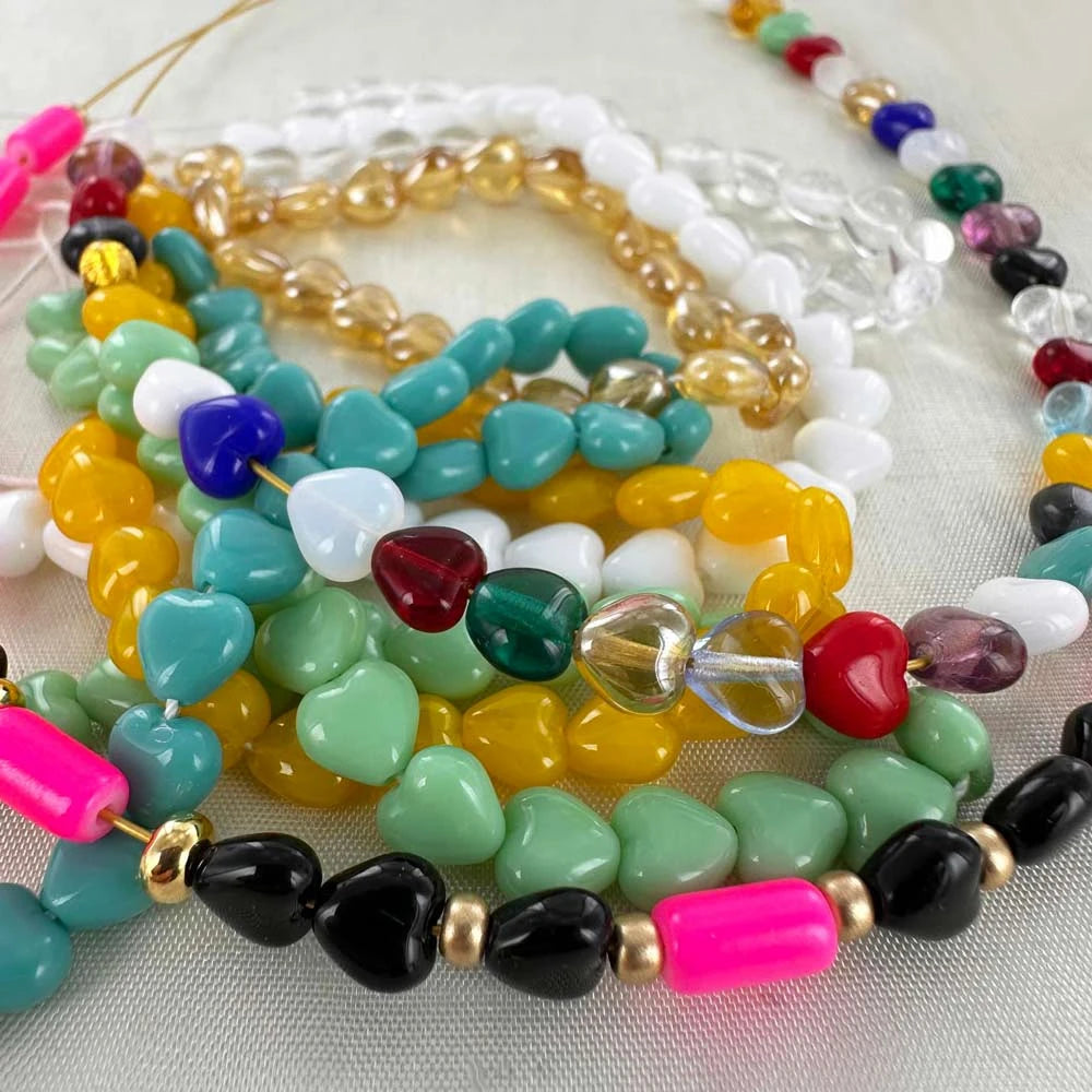 Hartjes kralen voor sieraden