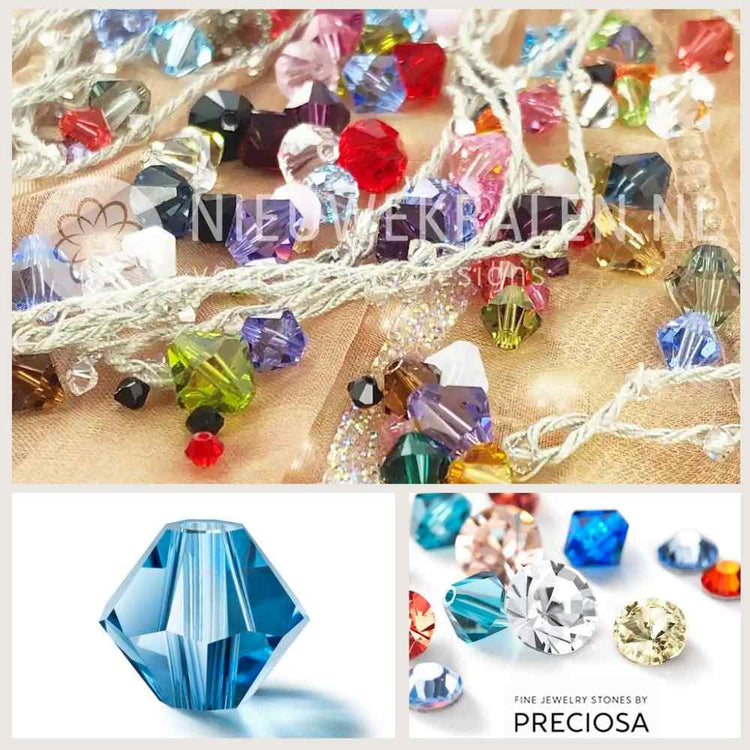 Preciosa bicone kralen 6 mm – kleurrijke collectie facetgeslepen kristal kralen uit Tsjechië met luxe glans en schitterende lichtreflectie.
