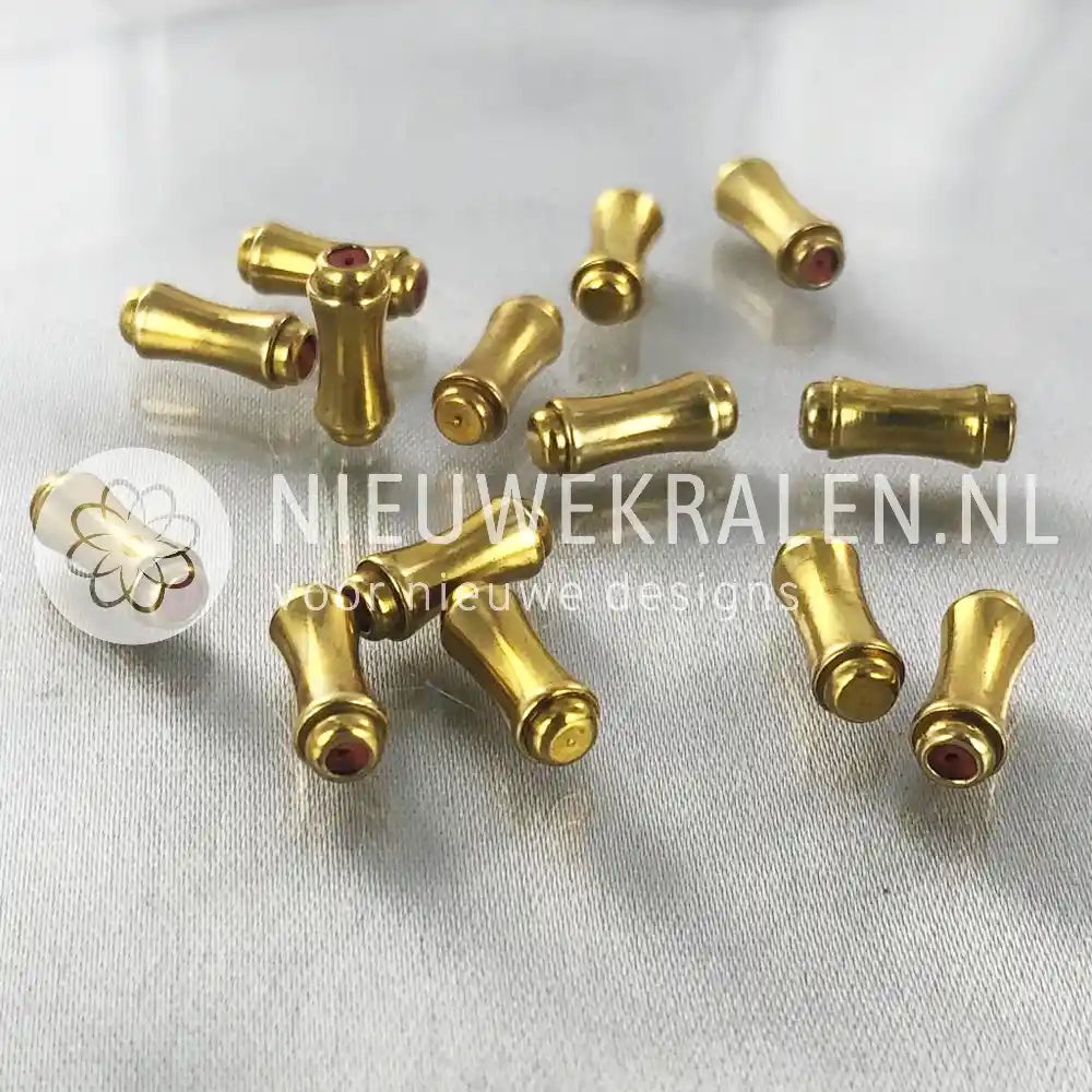 Hoedenspeld dopjes voor spelden 11mm goud