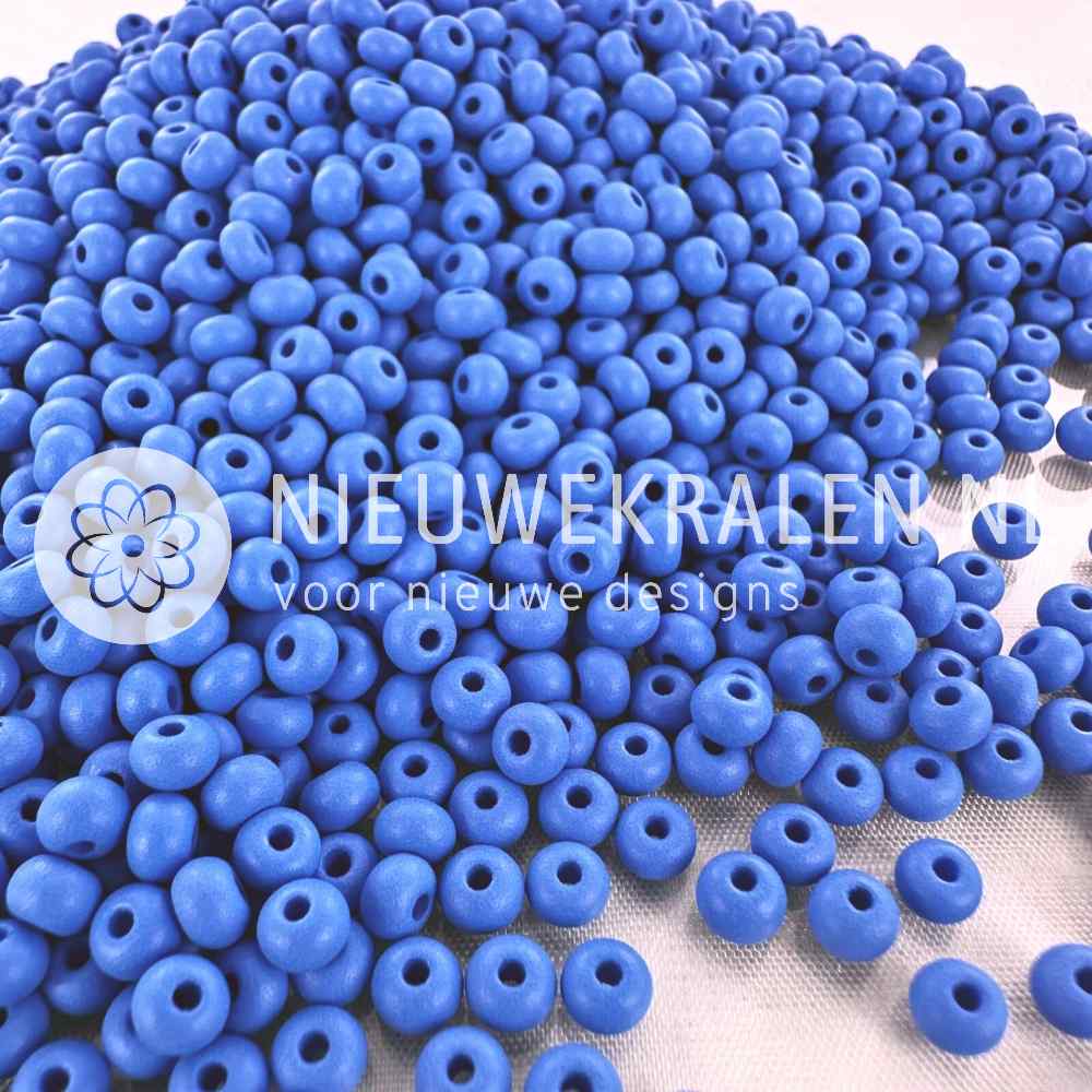 Preciosa rocailles PermaLux blue mat 6/0 (4 mm)