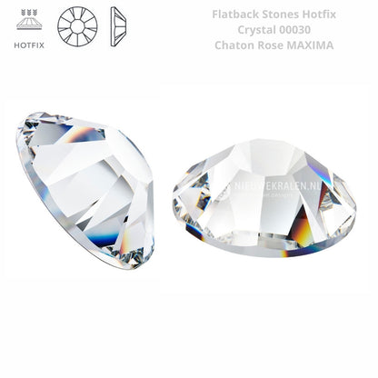 Hotfix steentjes Crystal SS16 Preciosa Chaton Rose Maxima zijaanzicht