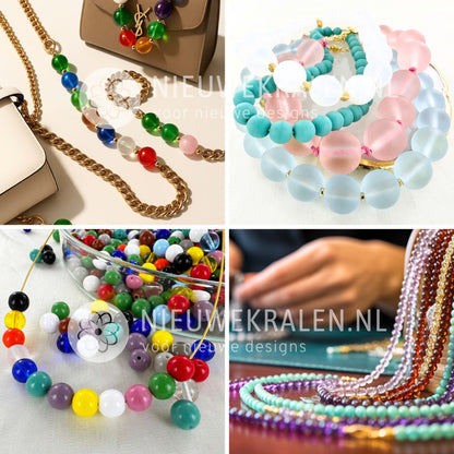 Inspiratie met Pressed Beads glaskralen – kleurrijke sieraden en armbanden gemaakt met Tsjechische kralen.