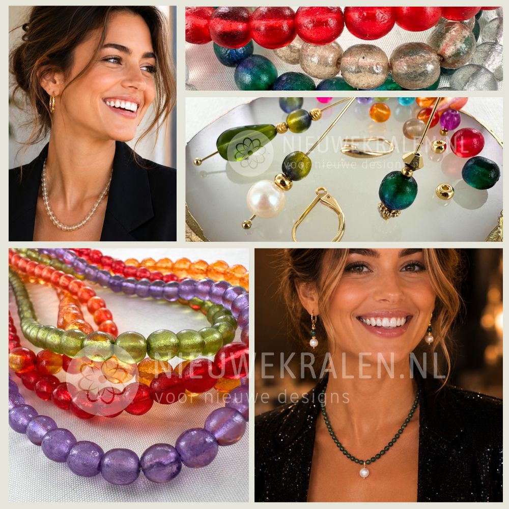 Inspiratie voor sieraden met unieke ronde glaskralen met matte en glanzende afwerking 6mm en 8mm