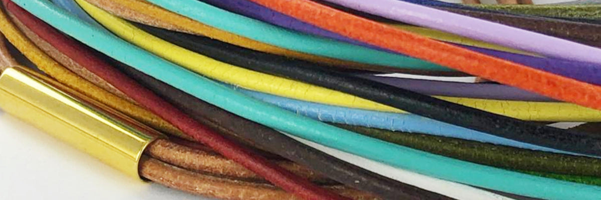 Ronde en platte leren veters voor sieraden maken