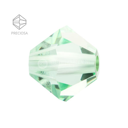 Preciosa bicone kralen 4 mm Chrysolite (50000) - kristal kralen in een frisse, heldere lichtgroene kleur
