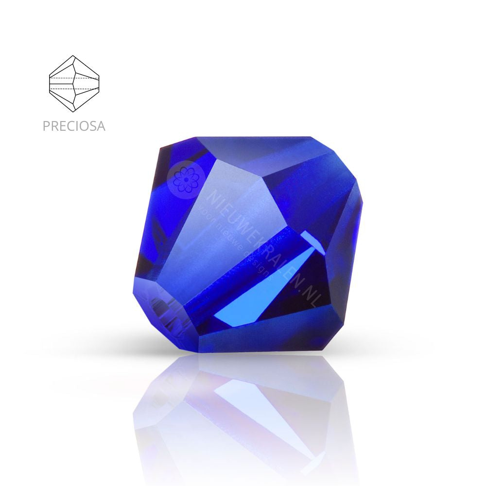 Preciosa bicone kralen 4 mm Cobalt Blue (30240) - kristal kralen in een rijke, diep kobaltblauwe kleur