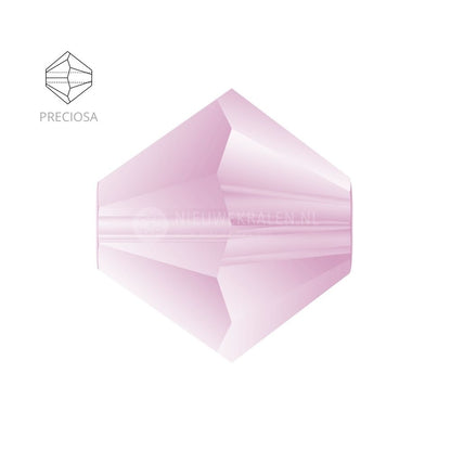 Preciosa bicone kralen 4 mm Light Amethyst Matt. Kristal kralen mat lichtpaars