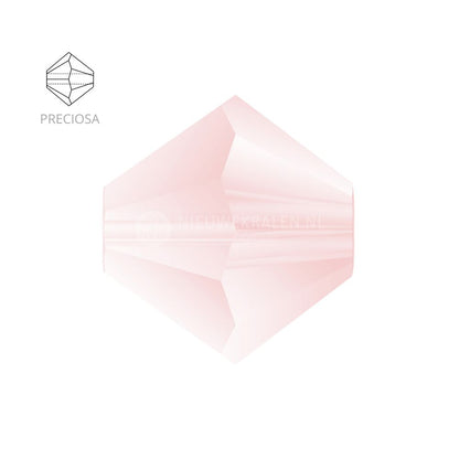 Preciosa bicone kralen 4 mm Light Rose Matt. Kristal kralen mat lichtroze