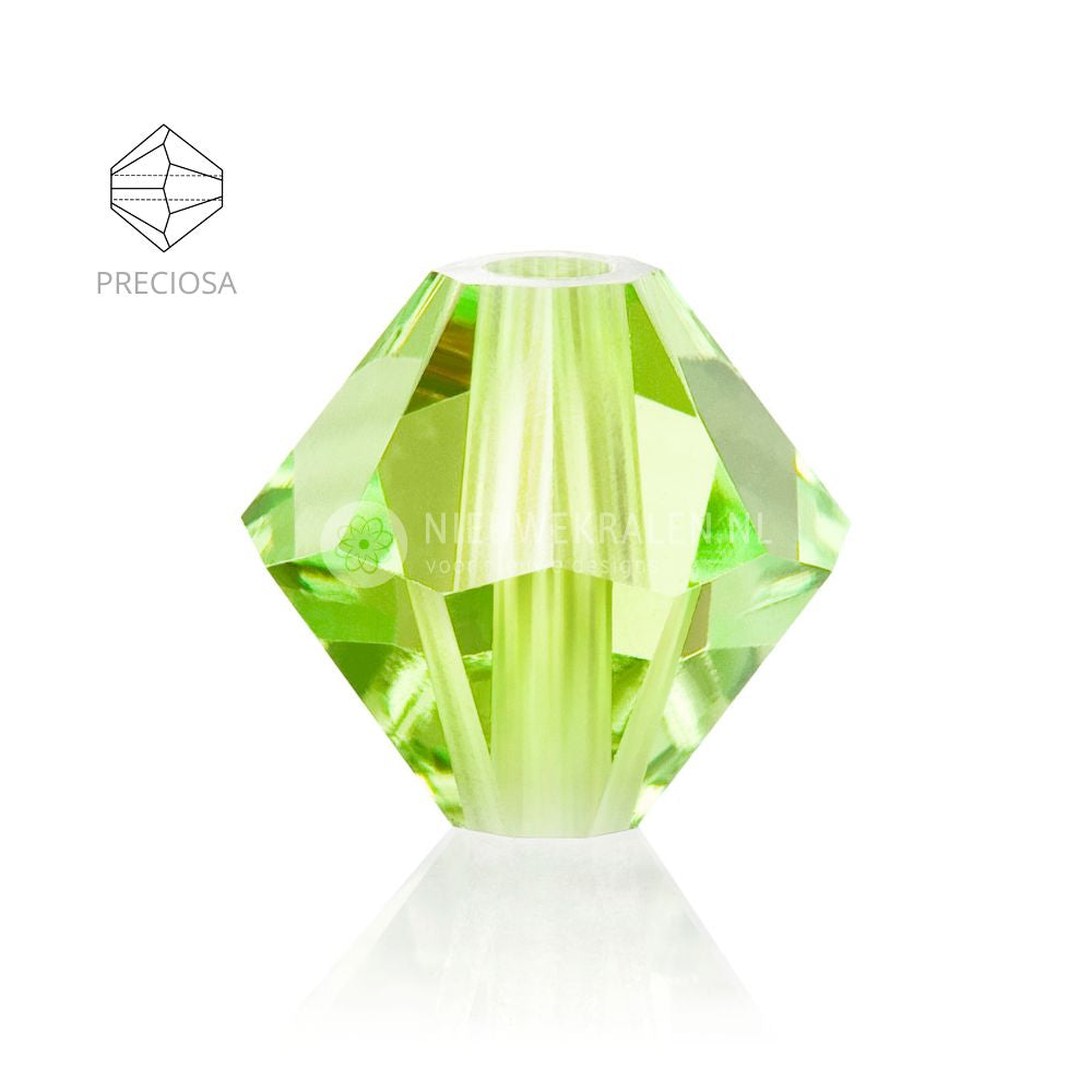 Preciosa bicone kralen 4 mm Limecicle (50540)- kristal kralen in limegroene kleur