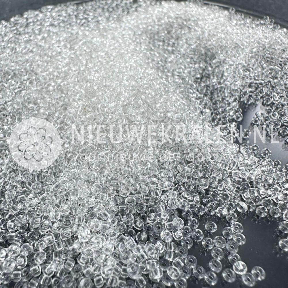 Preciosa rocailles 11/0 (2 mm) crystal - Tsjechische glaskralen