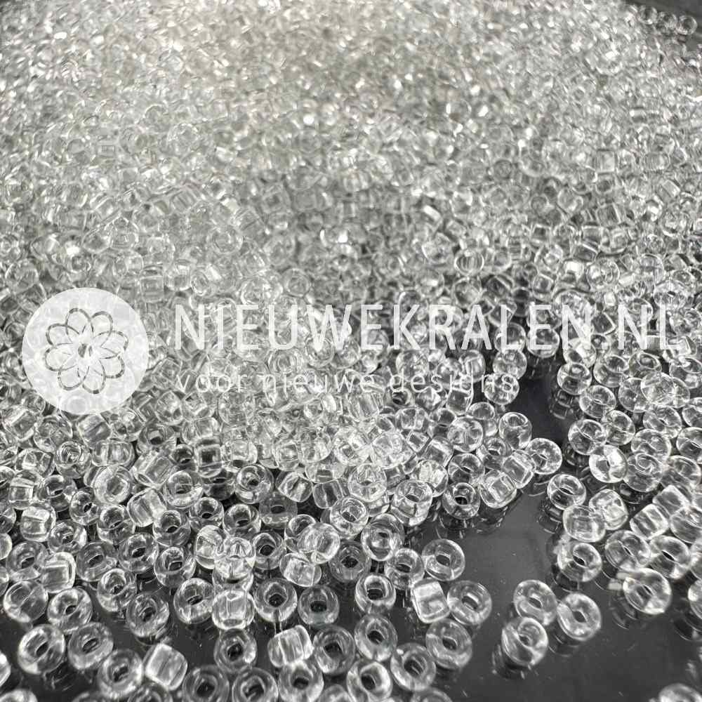 Preciosa rocailles 8/0 (3mm) crystal – topkwaliteit Tsjechische glaskralen voor sieraden en borduren in helder kristal kleur