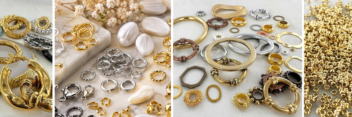 Sieradenonderdelen voor sieraden maken in goud- en zilverkleur