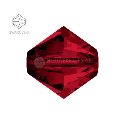 Swarovski bicone kralen 3 mm Siam – facetten en vormdetail