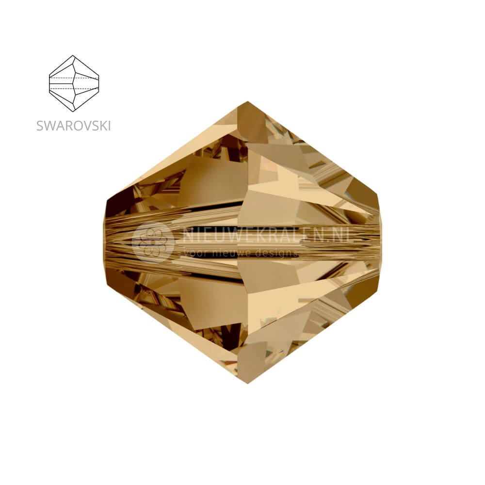 Swarovski bicone kralen 4 mm Light Colorado Topaz 246 (5328)