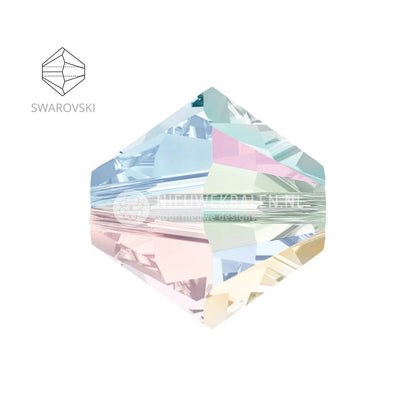 Swarovski bicone kralen 3 mm Crystal AB – facetten en vormdetail