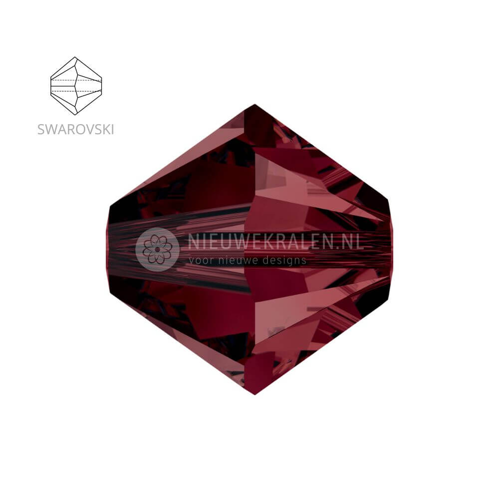 Swarovski bicone kralen 4 mm Burgundy 515 (5328)