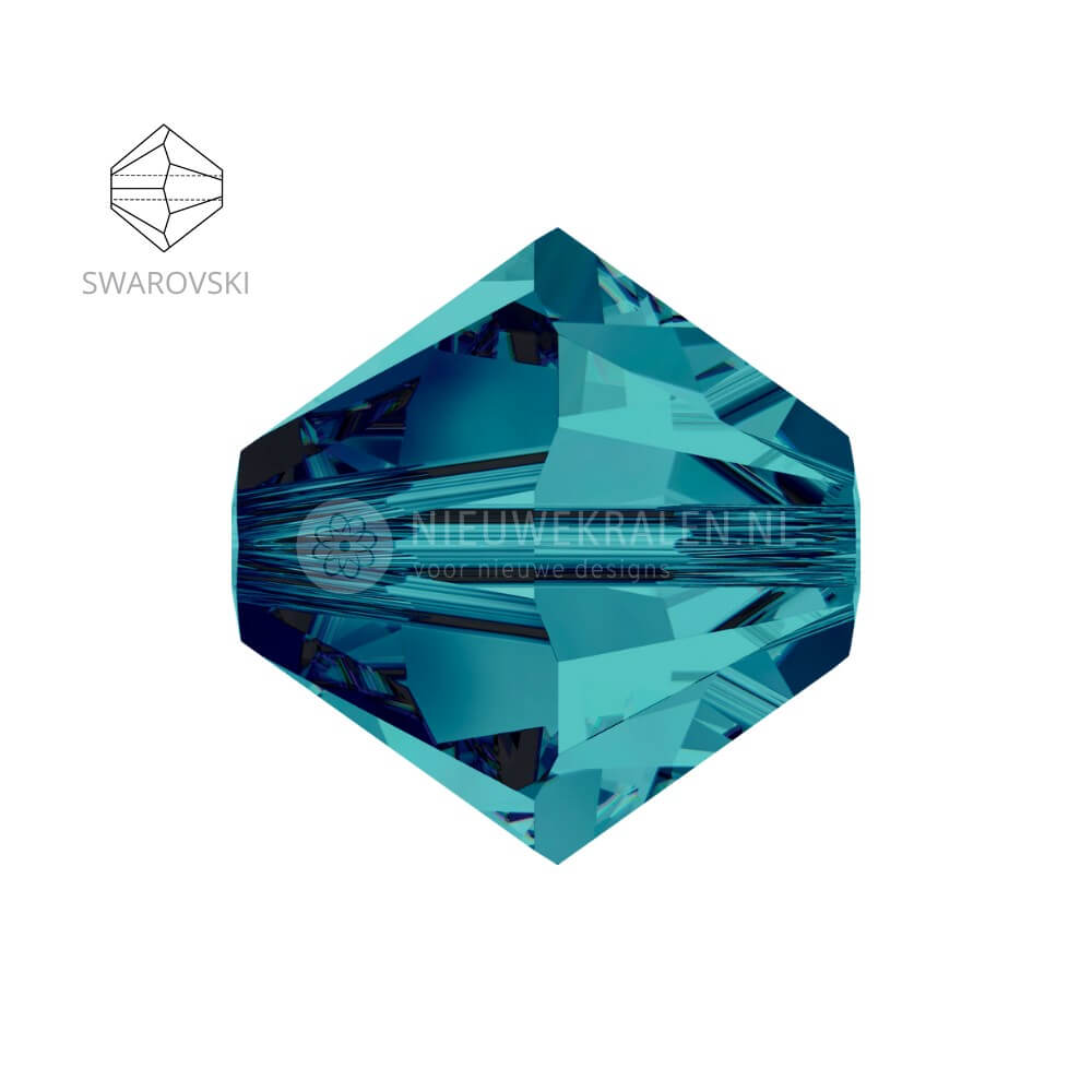 Swarovski bicone kralen 4 mm Indicolite 379 (5328)