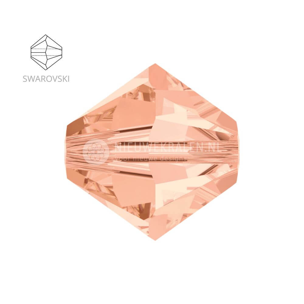 Swarovski bicone kralen 4 mm  Light Peach 362 (5328)