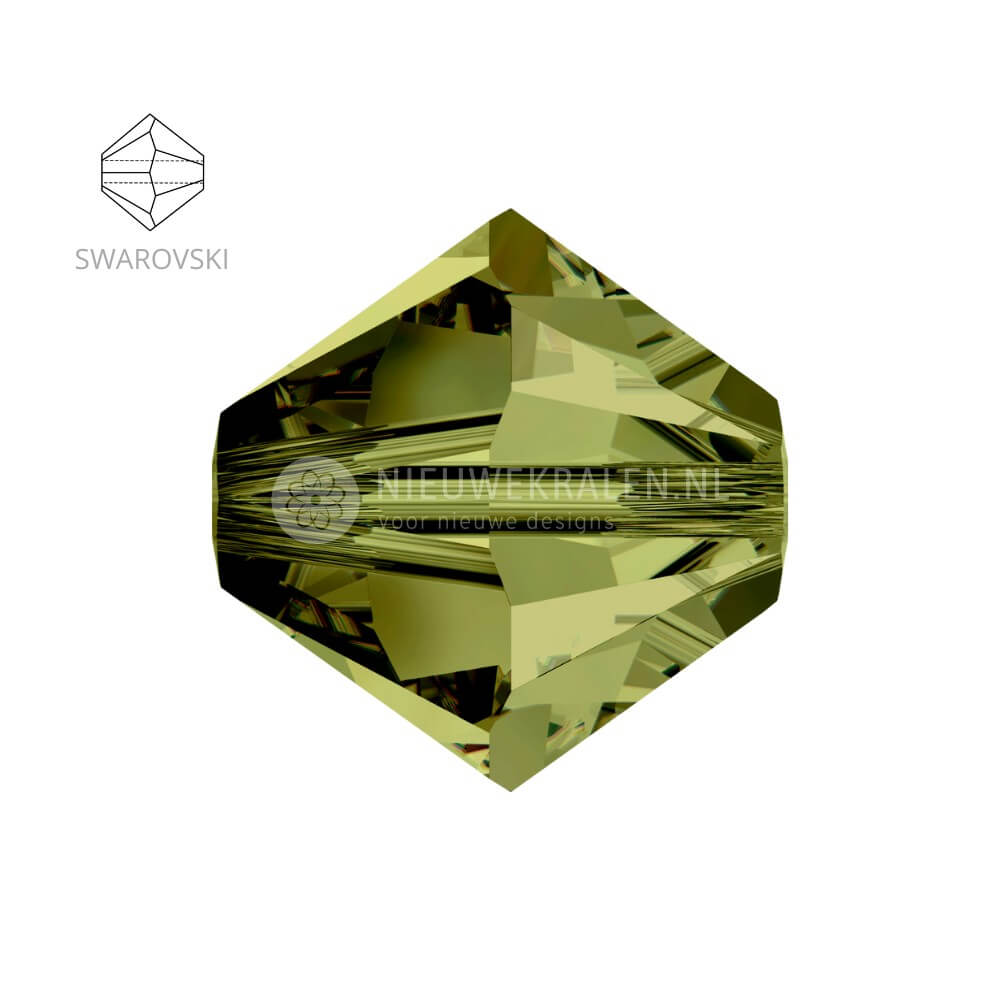 Swarovski bicone kralen 4 mm Olivine 228 (5328)