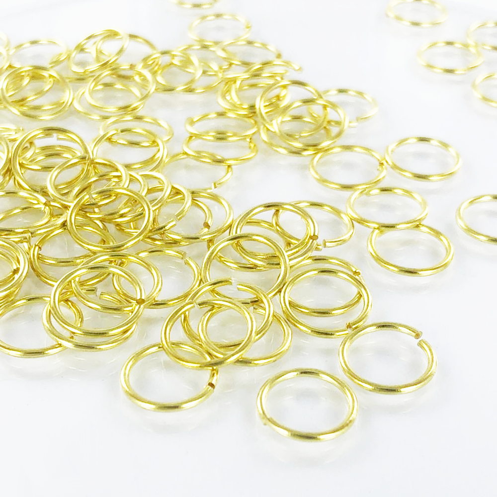 Aanbuigringen jumprings 10mm x 1mm goud per 1 stuk
