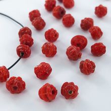 Afbeelding in Gallery-weergave laden, Bloedkoraal imitatie koraal kralen glas rond rood 6mm
