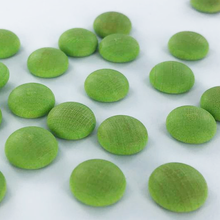 Afbeelding in Gallery-weergave laden, Bouton plaksteen hout mat groen 10mm per 2 stuks

